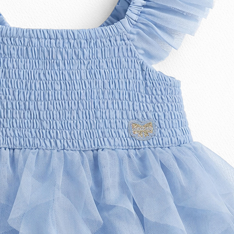 Souris Mini Robe bleue en tulle souple