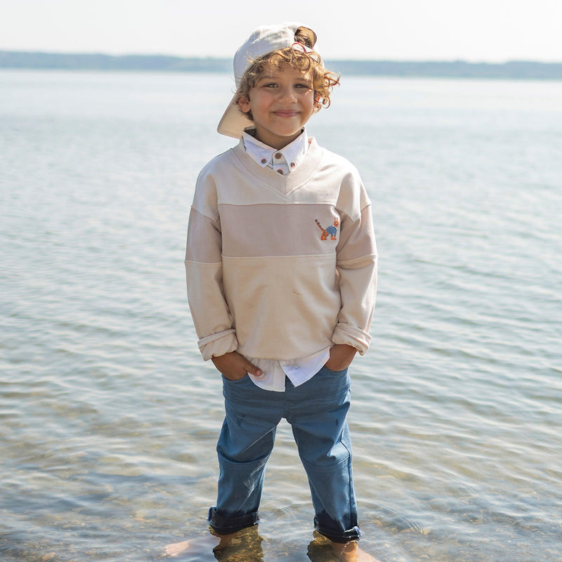 Souris Mini Jean bleu foncé taille élastique