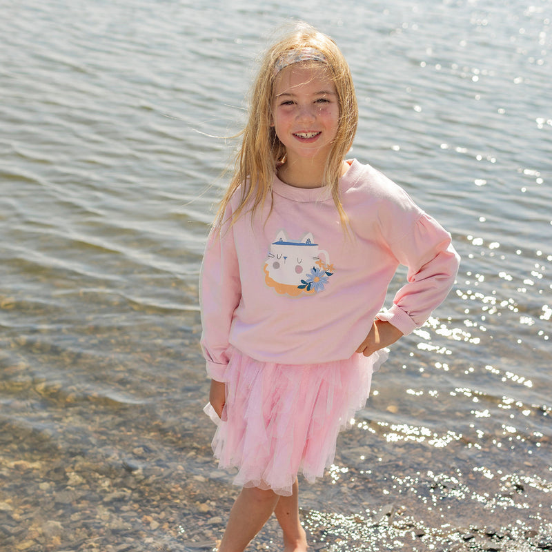 Souris Mini Chandail rose avec illustration