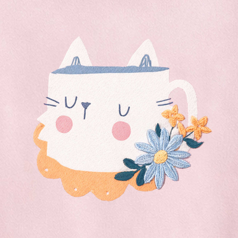 Souris Mini Chandail rose avec illustration