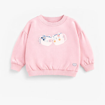 Souris Mini Chandail rose avec illustration