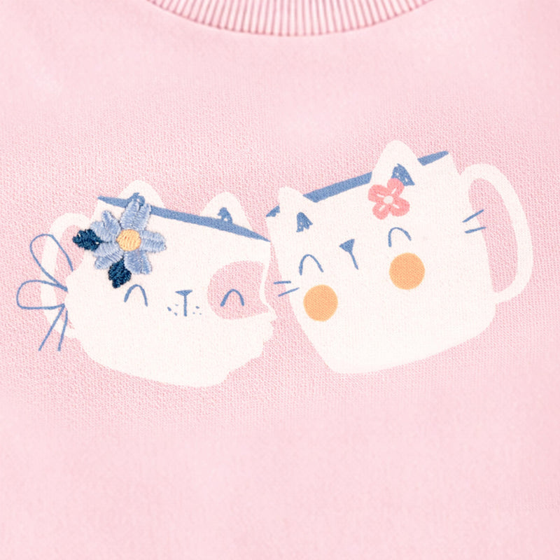 Souris Mini Chandail rose avec illustration