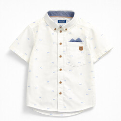 Souris Mini Chemise blanche à motifs