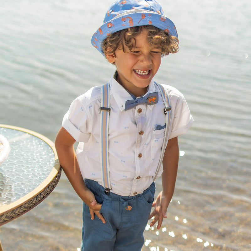 Souris Mini Chemise blanche à motifs