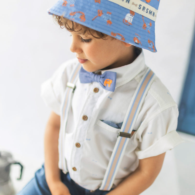 Souris Mini Chemise blanche à motifs