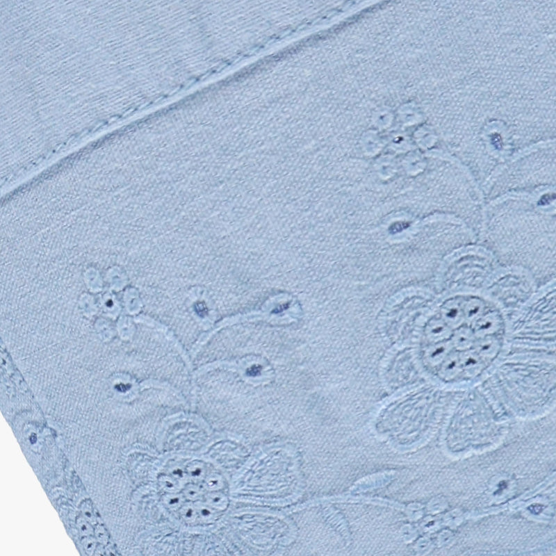 Souris Mini Pantalon bleu avec broderie anglaise