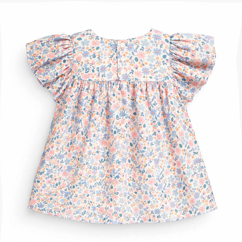 Souris Mini Robe blanche à motif floral