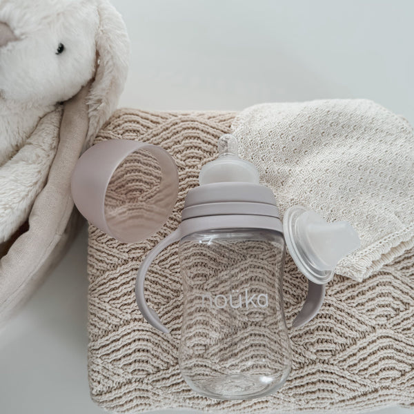Ñouka Biberon de transition / tasse à bec 8oz. - Moss (0+ m)