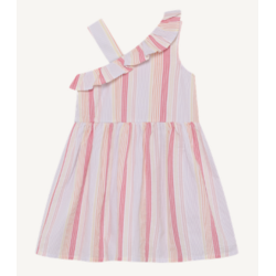 minymo Robe rayés pastel à volants