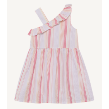 minymo Robe rayés pastel à volants