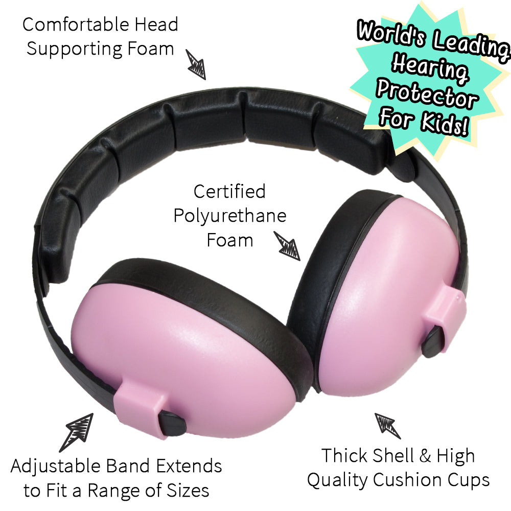 Cache-oreille anti-bruit (0-2ans) - Petal pink