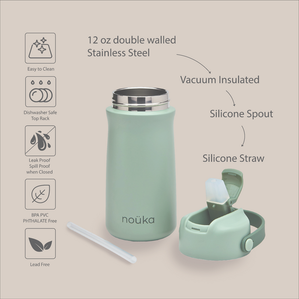 Ñouka Bouteille d'eau isotherme (12oz) - Shifting sand