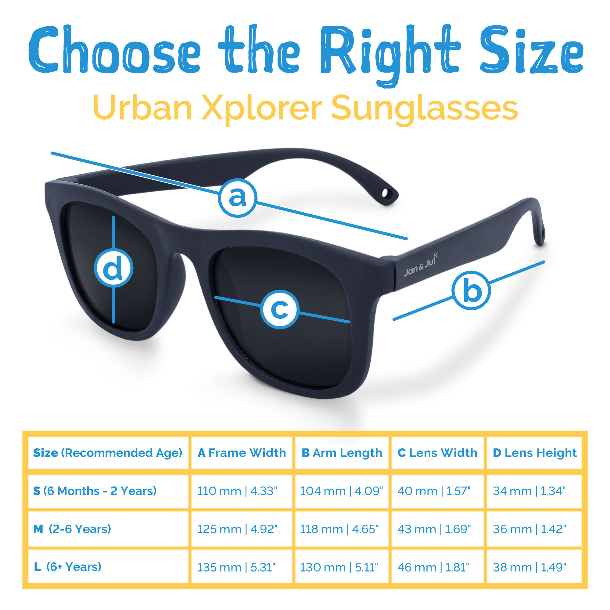 Jan&Jul Lunette de soleil - Dark Navy - M (2-6 ans)