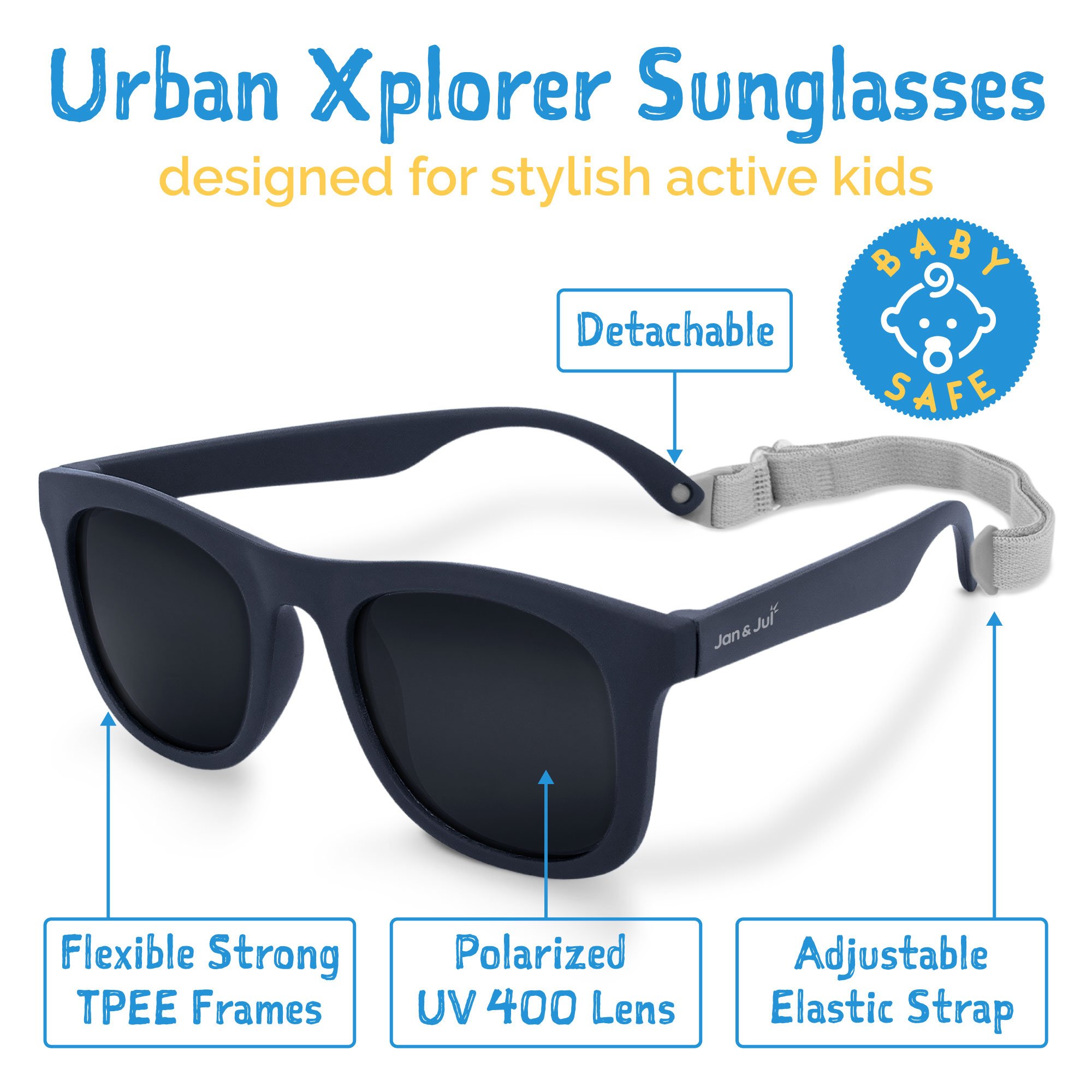 Jan&Jul Lunette de soleil - Dark Navy - S (6mois-2ans)