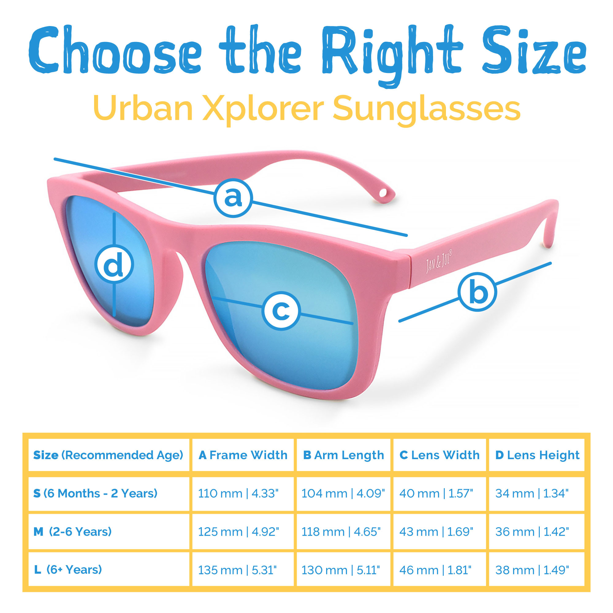 Jan&Jul Lunette de soleil Aurora - Peachy Pink - M (2-6 ans)