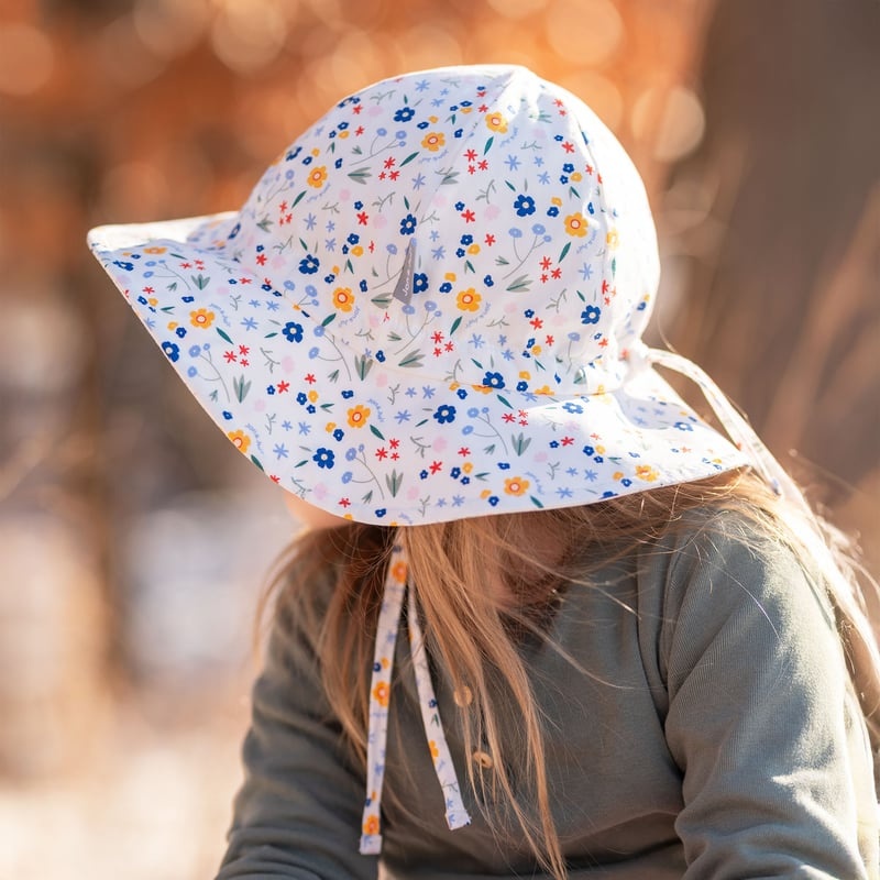 Jan&Jul Chapeau "floppy" de soleil en coton - Meadow Flowers