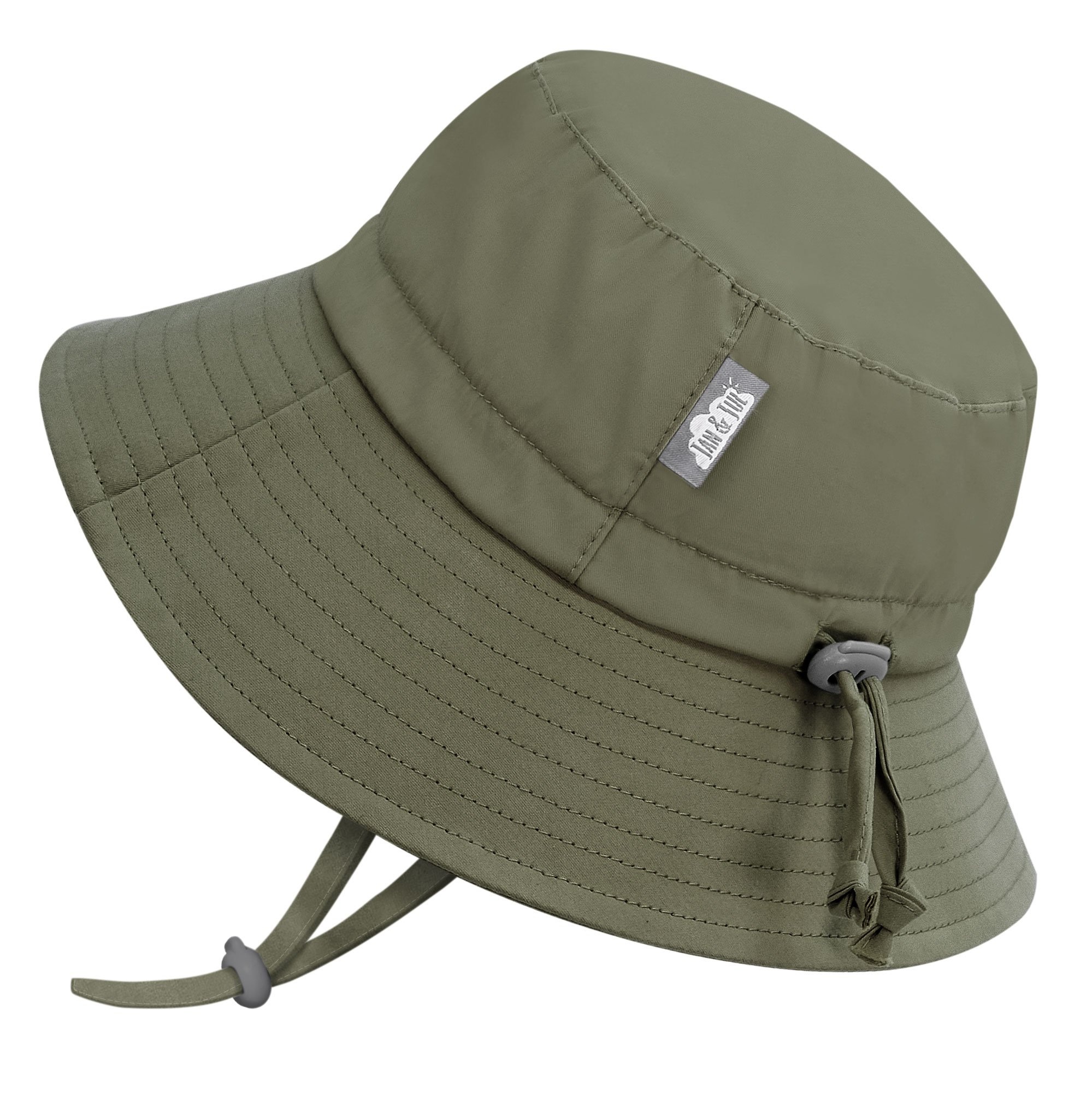 Jan&Jul Chapeau soleil "Bucket" en coton - Army Green