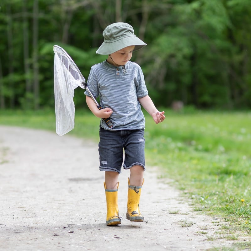 Jan&Jul Chapeau soleil "Bucket" en coton - Army Green