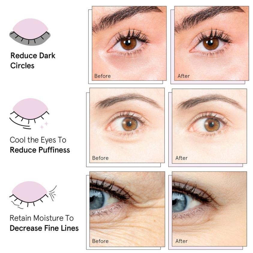 Grace & Stella Masque hydratants rose pour les yeux - individuelle