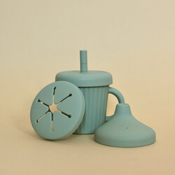 Minika 3-in-1 Glass - Stainless Steel and Silicone - Sage