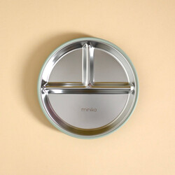 Minika Steel plate with silicone suction cups - Sage