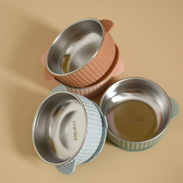 Minika Bol en acier inoxydable avec succion en silicone - Sage