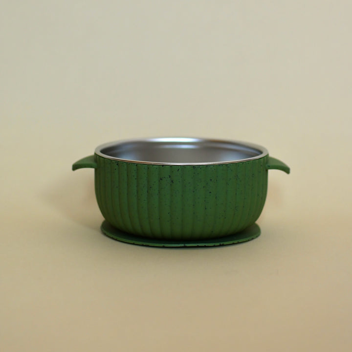 Minika Bol en acier inoxydable avec succion en silicone - Leaf