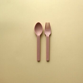 Minika Set of wheat straw utensils - Sorbet