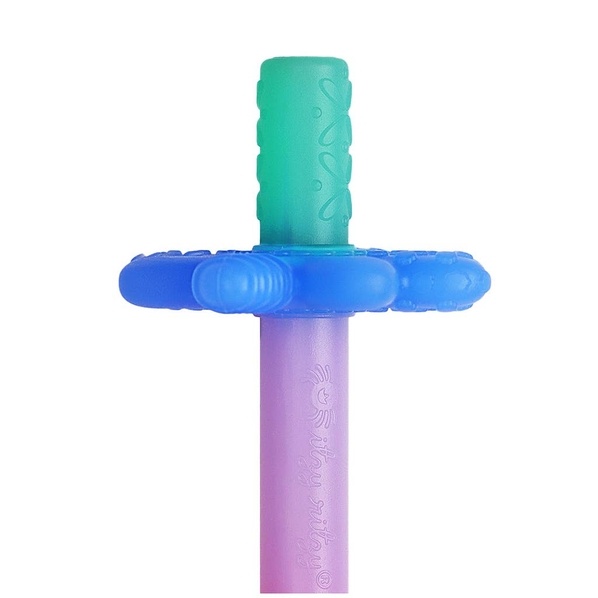 Itzy Ritzy Teensy tubes- Silicone teething chew tube - Pink rainbow