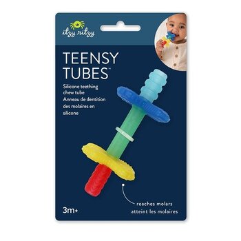 Itzy Ritzy Teensy tubes - Silicone teething chew tube - Rainbow