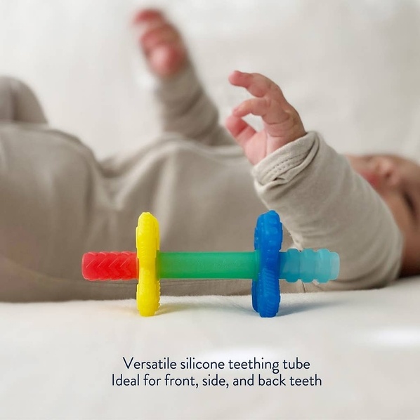 Itzy Ritzy Teensy tubes - Silicone teething chew tube - Rainbow