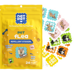The Natural Patch co. Autocollant anti-puces pour animaux de compagnie (paquet de 24)