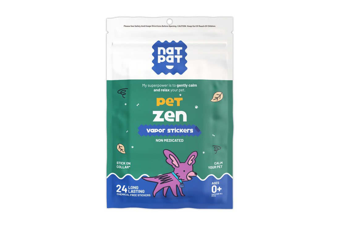 The Natural Patch co. Autocollant pour animaux de compagnie - Zen (anxiété) / paquet de 24