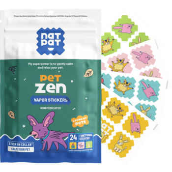 The Natural Patch co. Autocollant pour animaux de compagnie - Zen (anxiété) / paquet de 24