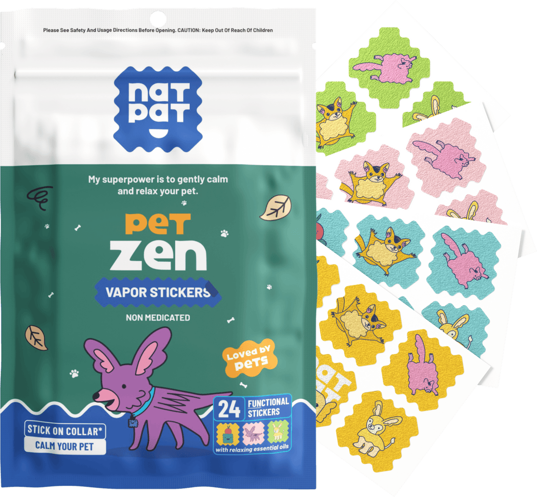 The Natural Patch co. Autocollant pour animaux de compagnie - Zen (anxiété) / paquet de 24