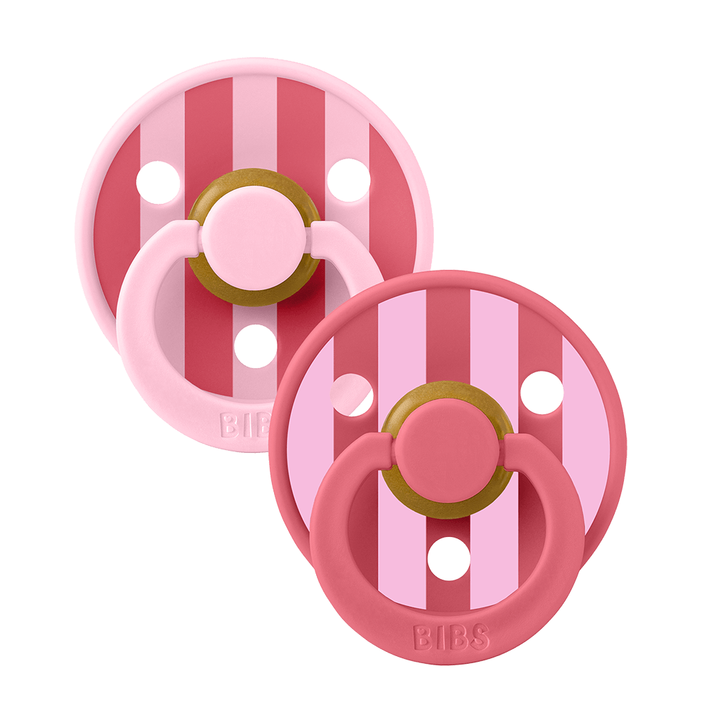 Bibs Ensemble de 2 suces latex - Baby pink coral mix
