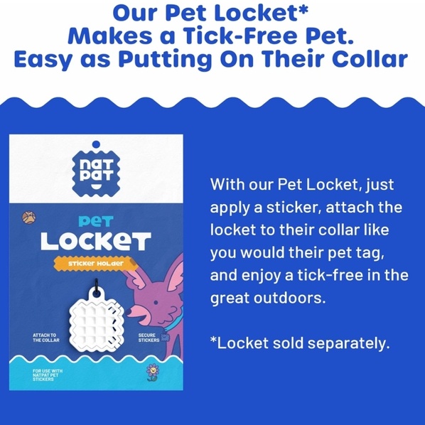 The Natural Patch co. Médaillon pour animaux de compagnie - Pour autocollant NATPAT