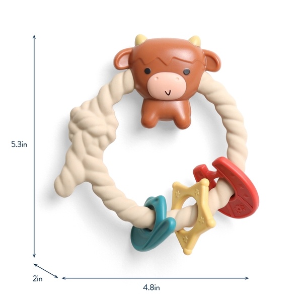 Itzy Ritzy Ritzy silicone teether rattle - Highland cow