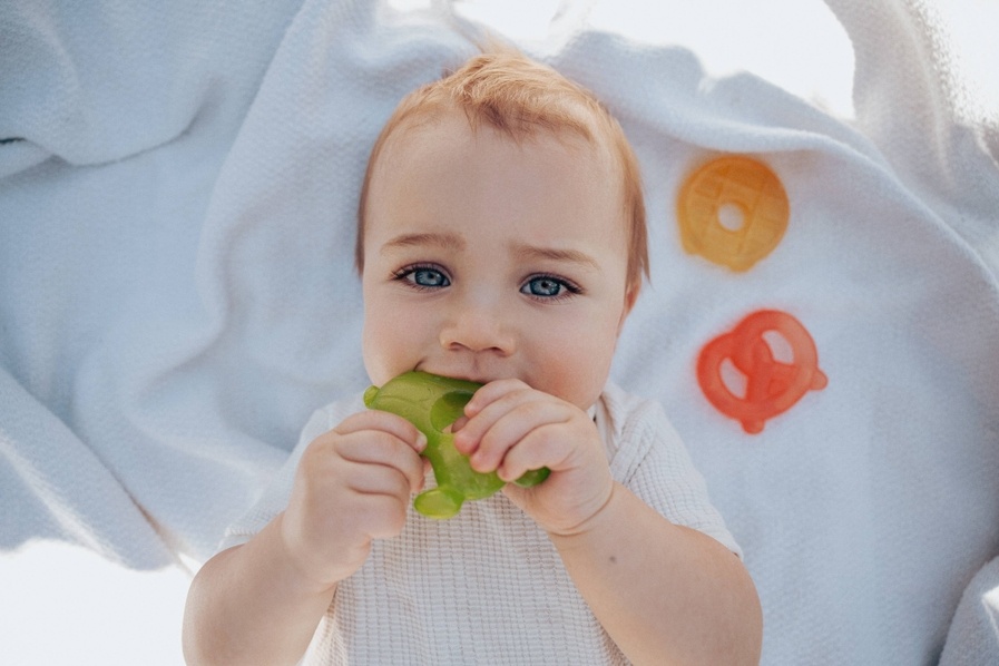 Itzy Ritzy Water filled teething toy - Silly food