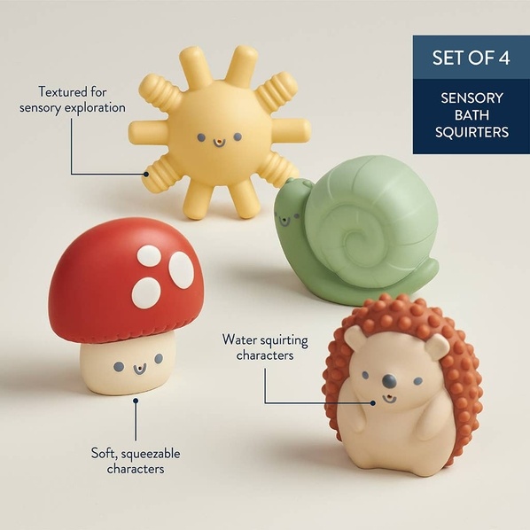 Itzy Ritzy Itzy squirt 4-Pack of Soft Bath Toys