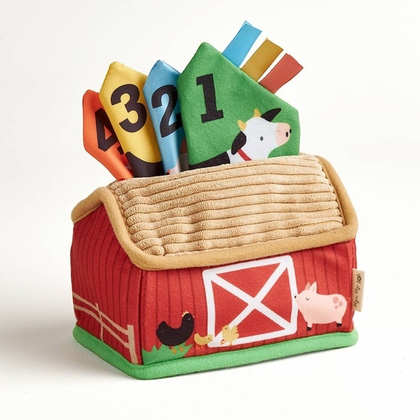 Itzy Ritzy Boîte de mouchoirs sensorielle - Ferme