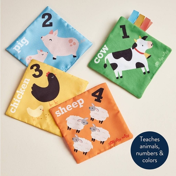 Itzy Ritzy Boîte de mouchoirs sensorielle - Ferme