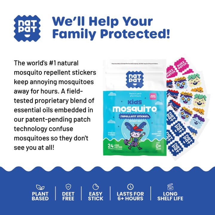 The Natural Patch co. mosquito repellent stickers