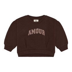 En-fant Sweatshirt ''amour'' - Deep Mahogany