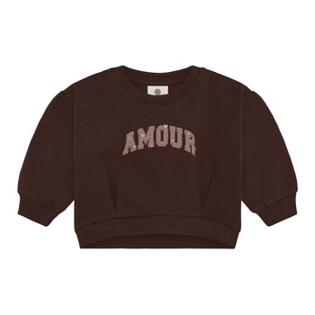 En-fant Sweatshirt ''amour'' - Deep Mahogany