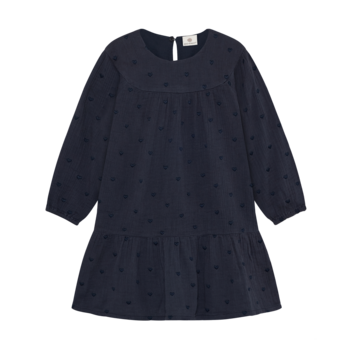 En-fant Robe manches longues tissé coeur - Parisian night