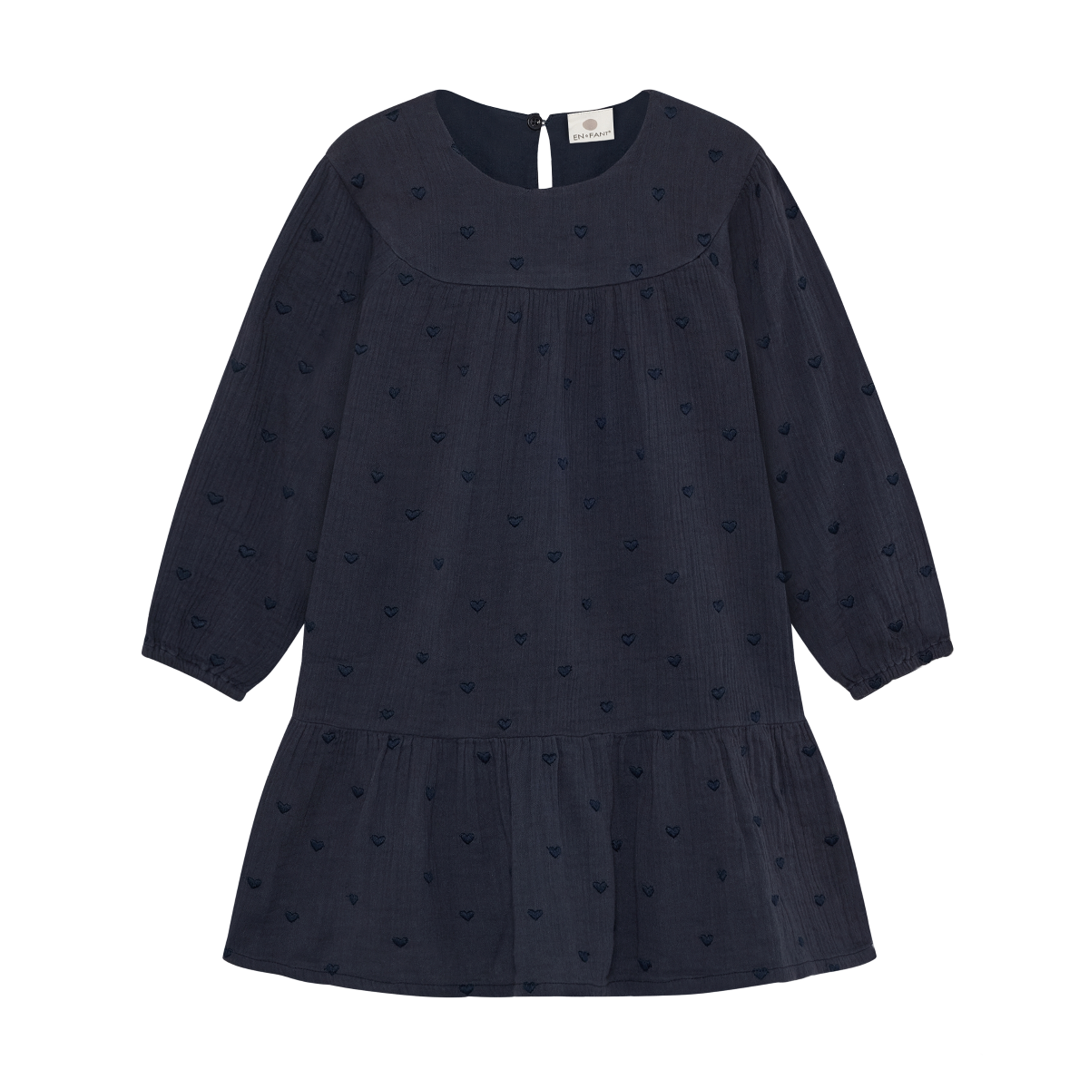 En-fant Robe manches longues tissé coeur - Parisian night