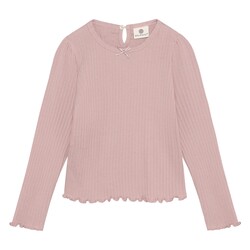 En-fant Chandail manche longue pointelle - Adobe rose