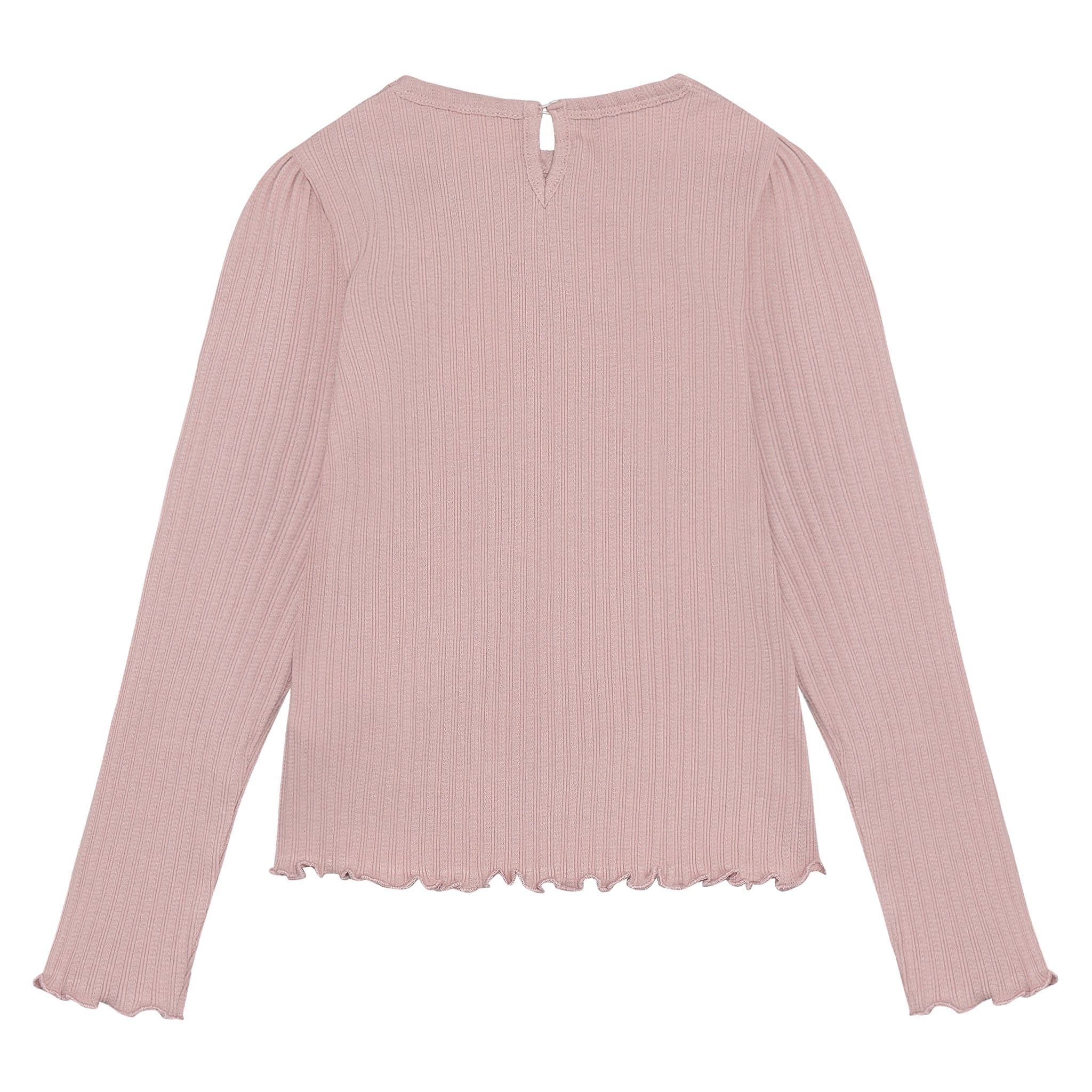En-fant Chandail manche longue pointelle - Adobe rose