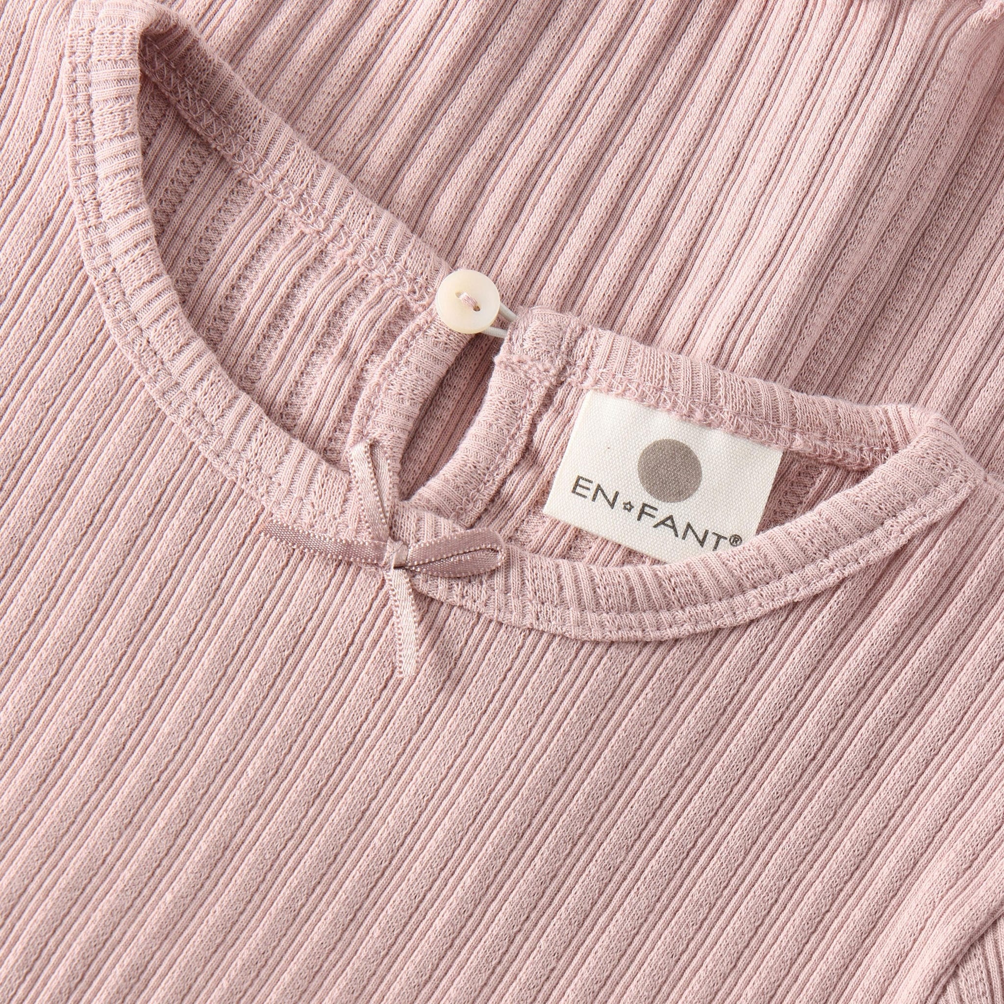 En-fant Chandail manche longue pointelle - Adobe rose